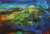 Kevin Chapman, 3 mixed media works on paper, landscapes, signed, 32 x 44cm                                                             
