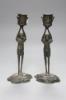 A pair of bronze figural candlesticks, height 24cm                                                                                                                                                                          