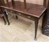 A George III mahogany side table (altered) W.114cm                                                                                     