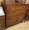 An early 19th century mahogany chest of drawers W.108cm                                                                                