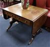 A Regency rosewood banded mahogany sofa table W.90cm                                                                                   