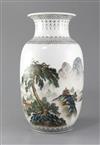 A Chinese enamelled porcelain 'landscape' vase, 32.5cm
