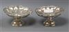 A pair of George V silver tazze, Walker & Hall, Sheffield, 1912, 11 oz.                                                                