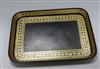 A Regency gilt and black lacquered papier mache tray 35 x 26cm                                                                         