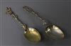 Two Continental figural silver and parcel gilt spoons                                                                                  
