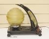 An Art Deco style horn desk lamp                                                                                                                                                                                            