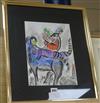 Marc Chagall, coloured lithograph, The Blue Cow', 1967, 30 x 22.5cm                                                                    