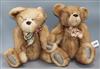 Two Angie Rogers 1999 fur teddy bears                                                                                                  