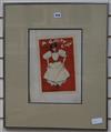 Dudley Hardy, colour advertisement print, 'A Gaiety Girl', overall 36 x 25cm                                                           