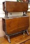 A late Victorian mahogany two tier Sutherland table W.60cm                                                                             