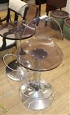 A pair of contemporary Danish design perspex and chrome bar stools                                                                     