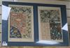 Two Victorian chromolithographic designs by Marc Mangin and Anna Martin, 42 x 28cm, framed as one                                      