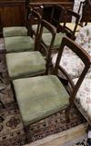 A set of 6 Victorian walnut dining chairs                                                                                              