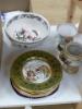 A set of six 'Mr Pickwick' wall plates and a quantity of other china plates, bowls, goblets, etc.                                                                                                                           