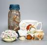 A coloured glass serpent vase and other china and glassware, tallest 38cm                                                                                                                                                   