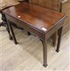 A George III mahogany card table W.84cm.                                                                                               