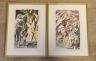 Hans Feibusch (1898-1998), two colour lithographs, 'An Angel opens the pit' and 'The Angel with the book, 35 x 21cm                                                                                                         