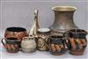 A collection of studio pottery by Derek Emms, Robert Fournier and others,                                                              