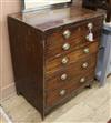 A George III mahogany chest with top dummy drawer compartment w.76CM                                                                   