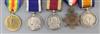 A group of 5 medals to 284347 Fred. Bennett, Stoker Petty Officer, Royal Navy,                                                         