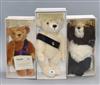 Three Merrythought bears: Queen Elizabeth, boxed, Golden Jubilee, boxed with certificate and Pandemonium,                              