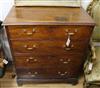 A George III mahogany chest of 4 drawers w.81cm                                                                                        