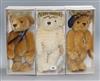 Three Merrythought bears: Make-A-Wish Charity, British Legion bear and Coronation bear with growler, all boxed                         