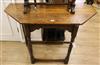 A reproduction oak credence table W.107cm                                                                                              