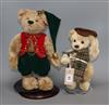 Two Franklin Mint bears: Tiny Tim, boxed and Joey Noel, boxed with certificate                                                         