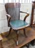 A 20th century beech swivel desk chair                                                                                                                                                                                      