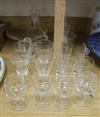 A collection of Glassworks London Ltd table glassware, tallest 28cm                                                                    