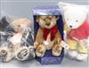 A Rupert bear, a Millennium bear, open box with certificate, and a Lord Nelson bear 1805-2005, certified                               