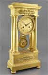 A second quarter of the 19th century French ormolu portico clock, 19in.                                                                