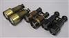 A pair of Naval military binoculars, a similar pair Mark 5 Special binoculars and another pair                                         