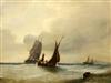 19th century English School Shipping off the coast 18 x 24in.                                                                          