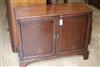 A Victorian mahogany panelled two door cupboard W.94cm                                                                                 