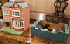 A dolls house with furniture W.50cm                                                                                                    