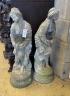 A pair of reconstituted stone garden ornaments, height 82cm                                                                                                                                                                 