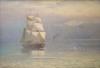 Frederick W. Baker (1862-1936), oil on board, sailing boat on a calm sea. 24 x 34cm                                                                                                                                         