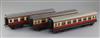 A set of three BR blood and custard corridor coaches, 1st class, no.3995, two with boxes                                               