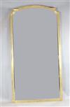 A late 19th century French giltwood wall mirror, W.3ft 8in. H.7ft 5in.                                                                 