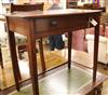 A George III mahogany bowfronted side table, with one drawer W.84cm                                                                    