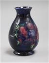 A Moorcroft vase, anenome pattern, signed Walter Moorcroft                                                                             