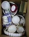 A small quantity of Worcester, Evesham, Portmeirion, Jardiniere, Quimper and sundries                                                  
