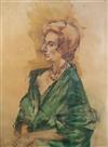 Derek Hill (1916-2000) Portrait of Violet Wyndham 39 x 30in.                                                                           