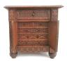 A Victorian carved oak table top collector's cabinet, width 58cm, depth 37cm, height 56cm                                                                                                                                   