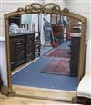 A Victorian gilt rope-framed overmantel mirror W.108cm                                                                                 