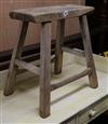 A rustic stool W.47cm                                                                                                                  