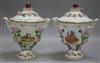 A Coalport two handled lidded vase and another height 20cm (a.f.)                                                                      