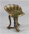 A 19th century parcel gilt green painted Venetian grotto style piano stool, W.1ft 7in. H.1ft 9in.                                      